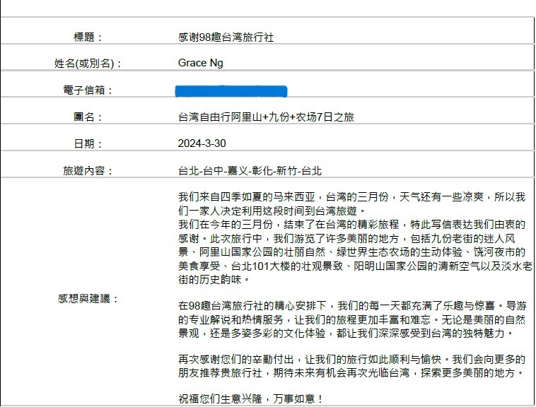 感謝函